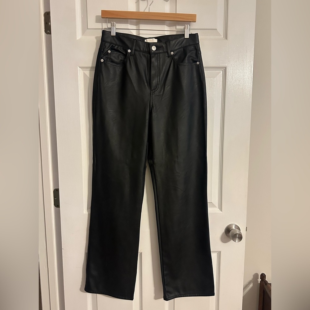 H & M Black FAUX Leather Pants
